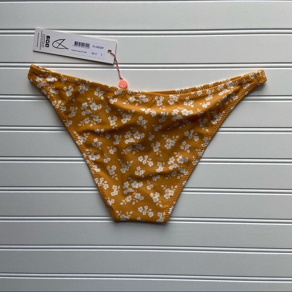 REVOLVE Minkpink Small Yellow Boho Floral Sunburst Basic Bikini Bottom - Picture 2 of 5